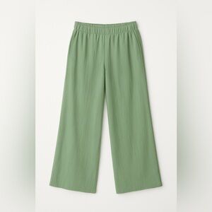 Green Wide-Leg Pants